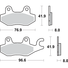 Sbs HS Brake Pads - Ninja - 638HS 638HS