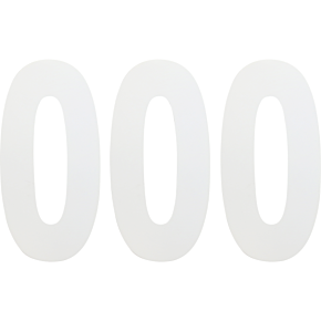 FX Number 0 - White - 6" 02-4460