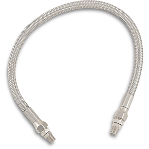Oil Line with Fittings - Stainless Steel - 18" 0711-0053