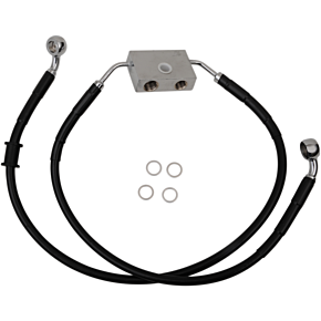 Brake Line - Front - +4" - Black - XL 1741-5305