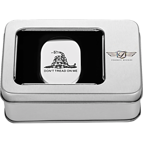 Antenna Cover - Left Rear Fender - Don't Tread On Me - Chrome FD40-AC-SS-LT