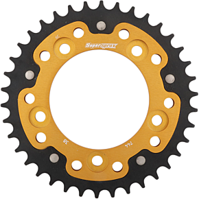 Supersprox Stealth Rear Sprocket - 38 Tooth - Gold - Ducati RST-744-38-GLD