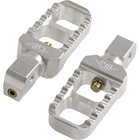 Serrated Stubby Footpegs - Silver - Indian 08-642-8