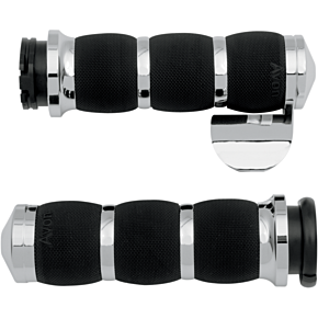 Grips - Air Cushion - Throttle Boss - Chrome AIR-90-BOSS