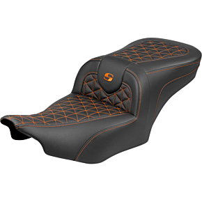 Roadsofa™ Seat - without Backrest - Orange Stitch - FLH/FLT '23-'25 823-07-21003