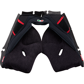 Pista GP RR Cheek Pads - Black/Red - Medium 2018500056606M