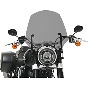 El Paso Windshield - 17" - 9" Headlight Cutout - Black Smoke MEP5273
