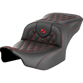 Roadsofa™ Seat - without Backrest - Red Lattice Stitch - FLTR/FLHX '23-'24 823-07-18204