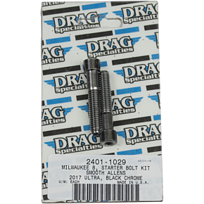 Starter Smooth Bolt Kit - Black/Chrome - M8 2401-1029