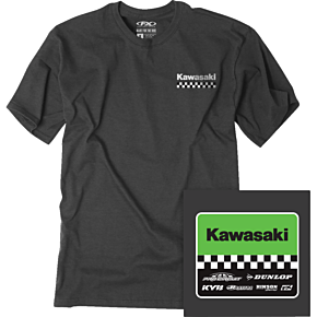 Kawasaki Starting Line T-Shirt - Heather Charcoal - 2XL 27-87108