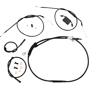 BURLY BRAND Handlebar Cable and Brake Line Kit - Extended - Sportsters - Tracker/Scrambler Handlebars - ABS B30-1271