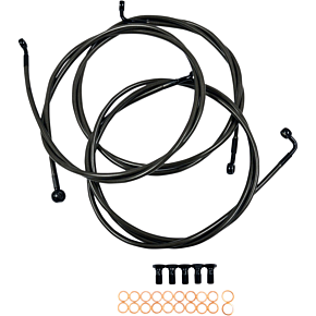La Choppers Brake Lines - 15" - 17" Ape Hanger Handlebars - Midnight LA-8052B16M