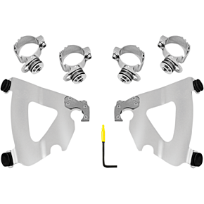 Memphis Shades Road Warrior Mounting Kit - Polished - FXD MEK2038