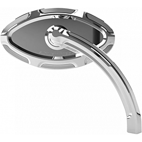 Mirror - Beveled - Side View - Short - Cat Eye - Chrome - Left 13-131