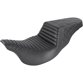 Saddlemen Step Up Seat - Lattice Stitched - Black - FLH