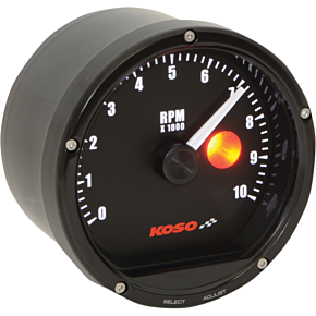 TNT-01R Tachometer with Shift Light - 10,000 RPM - Black Casing/Black Face - 3.41" BA035130