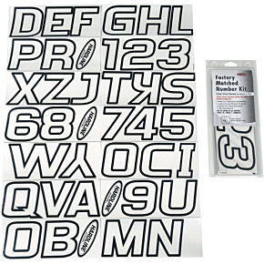 I.D. Sticker Kit - 700 Series - Clear 700CLBLK