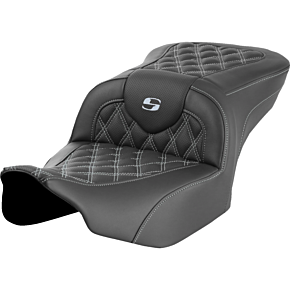 RoadSofa™ Seat - without Backrest - Lattice Stitch - Silver Stitch - FLTR/FLHX '23-'24 823-07-18205