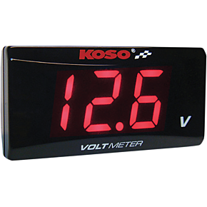 Super Slim Volt Meter - Red Digits - 2.22" W x 1.06" H x 0.43" D BA024R00