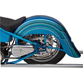 Benchmark 4" Stretched Rear Fender - Frenched - Steel - For Custom Application KW05-02-0400E