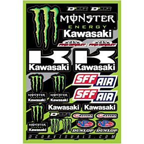 Decal Sheet - Monster Energy -  Kawasaki 40-20-116
