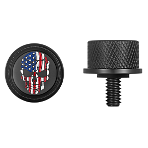 Figurati Designs Seat Mounting Knob - Black - Skull FD25-SEAT KN-BK