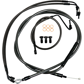 La Choppers Handlebar Cable/Brake Line Kit - 15" - 17" Ape Hanger Handlebars - Midnight LA-8010KT-16M