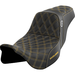Pro Series SDC Performance Seat - w/o Backrest - Gold Stitch - FLH/FLT '08-'23 SC80807GOL