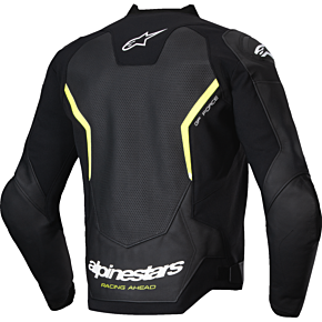 GP Force v2 Airflow Leather Jacket - Black/Yellow Fluo - US 42 / EU 52 3100326-155-52