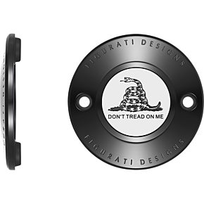 Figurati Designs Timing Cover - 2 Hole - Don't Tread on Me - Black FD40-TC-2H-BLK