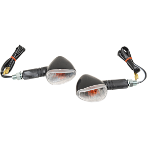 K and S Technologies Marker Lights - Single Filament - Black/Clear