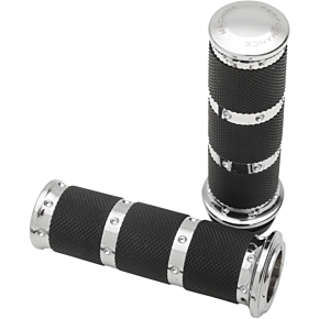 Performance Machine Pm Grips - XLS - TBW - Chrome 0063-2087-CH