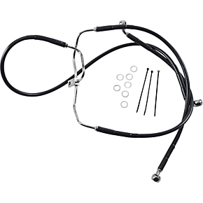 Brake Line - Front - Black - +8" - FXDF '08-'17 1741-2910