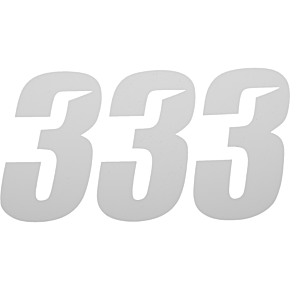 Slash Number Plate - #3 - White - 4" 45-28-3