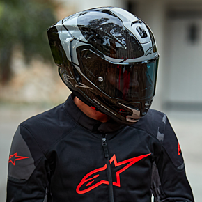 Supertech R10 Helmet - Element - Carbon/Silver/Black - Medium 8200324-1368-M