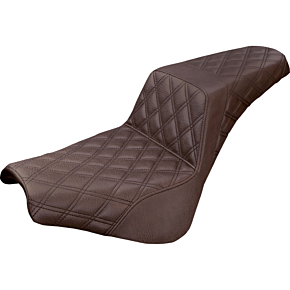 Step Up Seat - Lattice Stitched - Brown