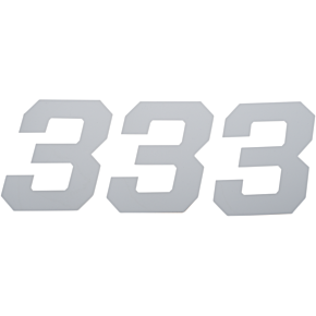 Race Number Plate - #3 - White - 6" 45-36-3