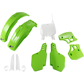 Body Kit - OEM Green/White - Kawasaki - KX '96-'99 KAKIT186F@999