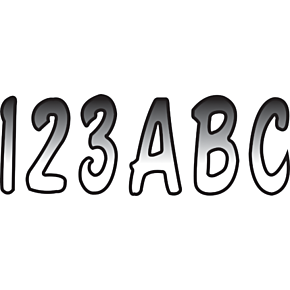 I.D. Sticker Kit - 200 Series - White/Black Gradation WHBKG200