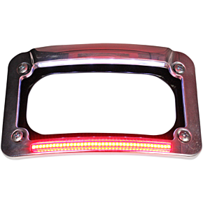Custom Dynamics Dual-LED License Place Frame - Indian - Chrome CD-LP-IND-C