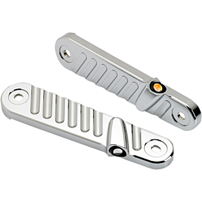 Joker Machine Streamliner Turn Signals - Finned - Chrome 05-210-3
