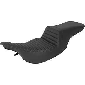 Saddlemen Step-Up Seat - Front Tuck-n-Roll - Black - FLH 897-07-191