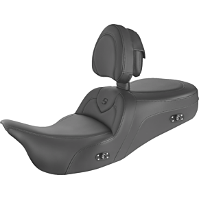 Heated RoadSofa™ Seat - With Backrest - Black w/ Black Stitching - FL' 09-'24 808-07B-187TBRH