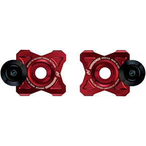 Driven Racing Axle Block Sliders - Kawasaki - Red DRAX-113-RD