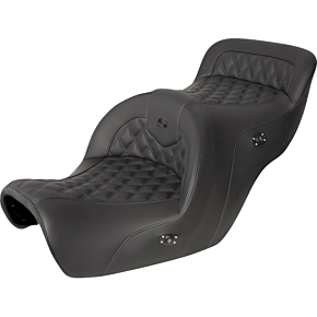 RoadSofa™ Seat - without Backrest - Full Lattice Stitch - Black - Heated - GL1500 '88-'00 H88-07-182HCT