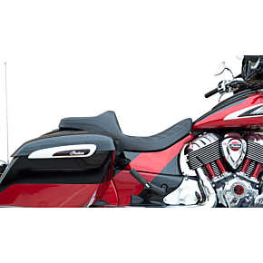 Drag Specialties Predator III Seat - Double Diamond - Silver - Vinyl 0810-2263