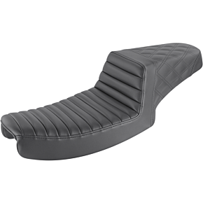 Saddlemen Step Up Seat - Tuck and Roll/Lattice Stitched - Dyna