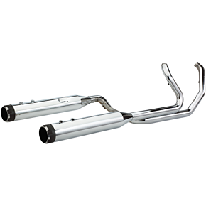 Ss Cycle El Dorado Dual Exhaust System - Chrome - Black Thruster 550-0677B