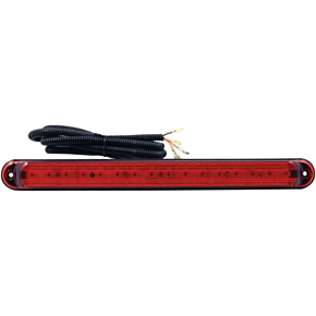 LED Light Bar - Red Lens - Black Base 0988RB-MC