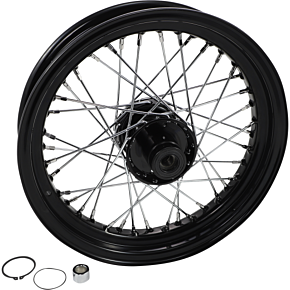 Front Wheel - Single Disc/No ABS - Black - 16"x3.00" - '86-'96 FLST 0203-0665